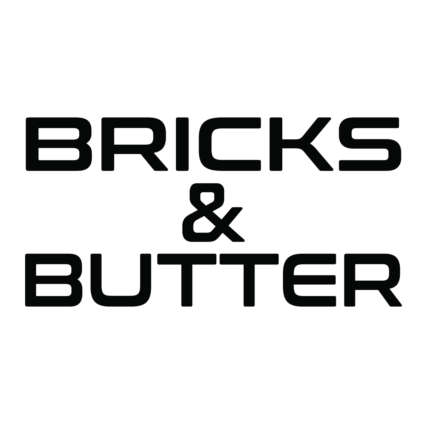 Bricks & Butter Logo Black ink on white