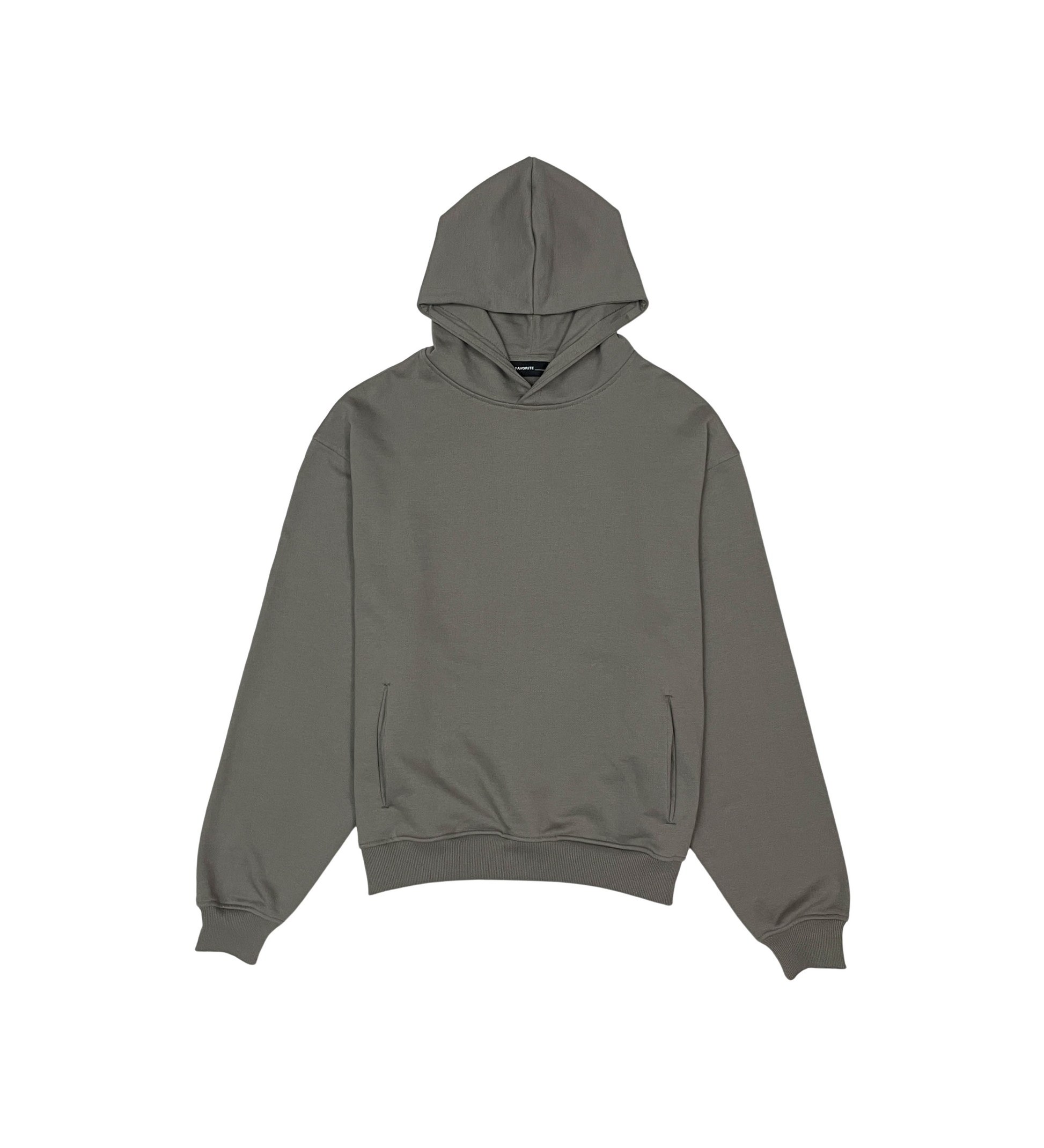 French Terry Drop Shoulder Hoodie - Black | My Favorite _7