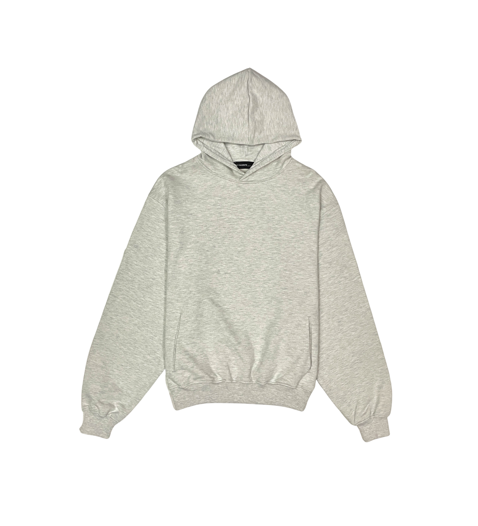 French Terry Drop Shoulder Hoodie - Black | My Favorite _5