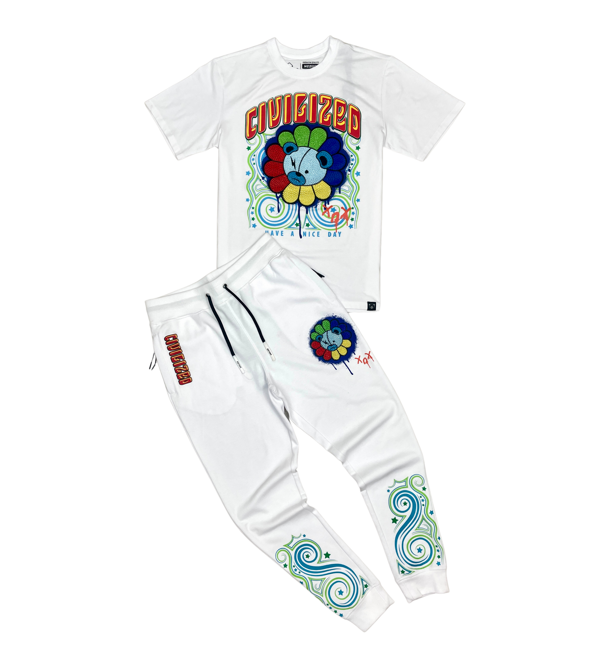 Bear Flower Jogger Set | Civilized Clothing Brand