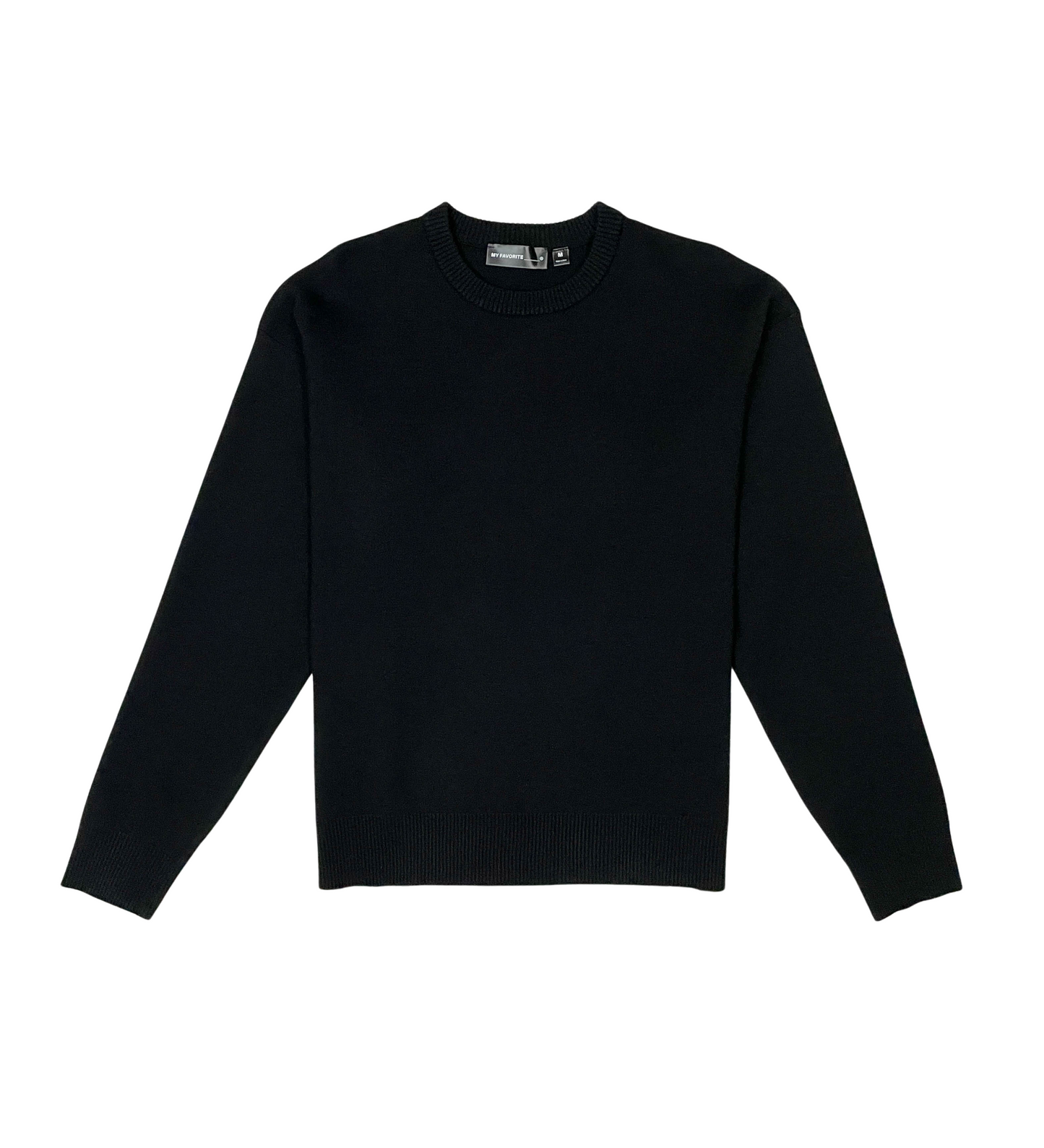 Viscos Poly Double Knit Sweater - Black | My Favorite _1