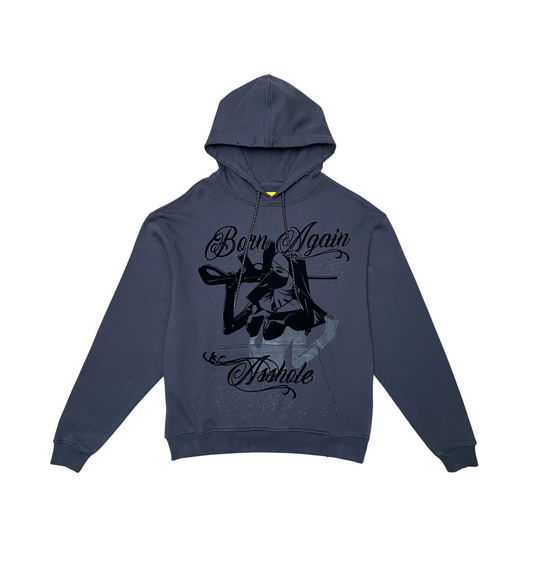 Born Again Vintage Hoodie - Charcoal | Vicious _1