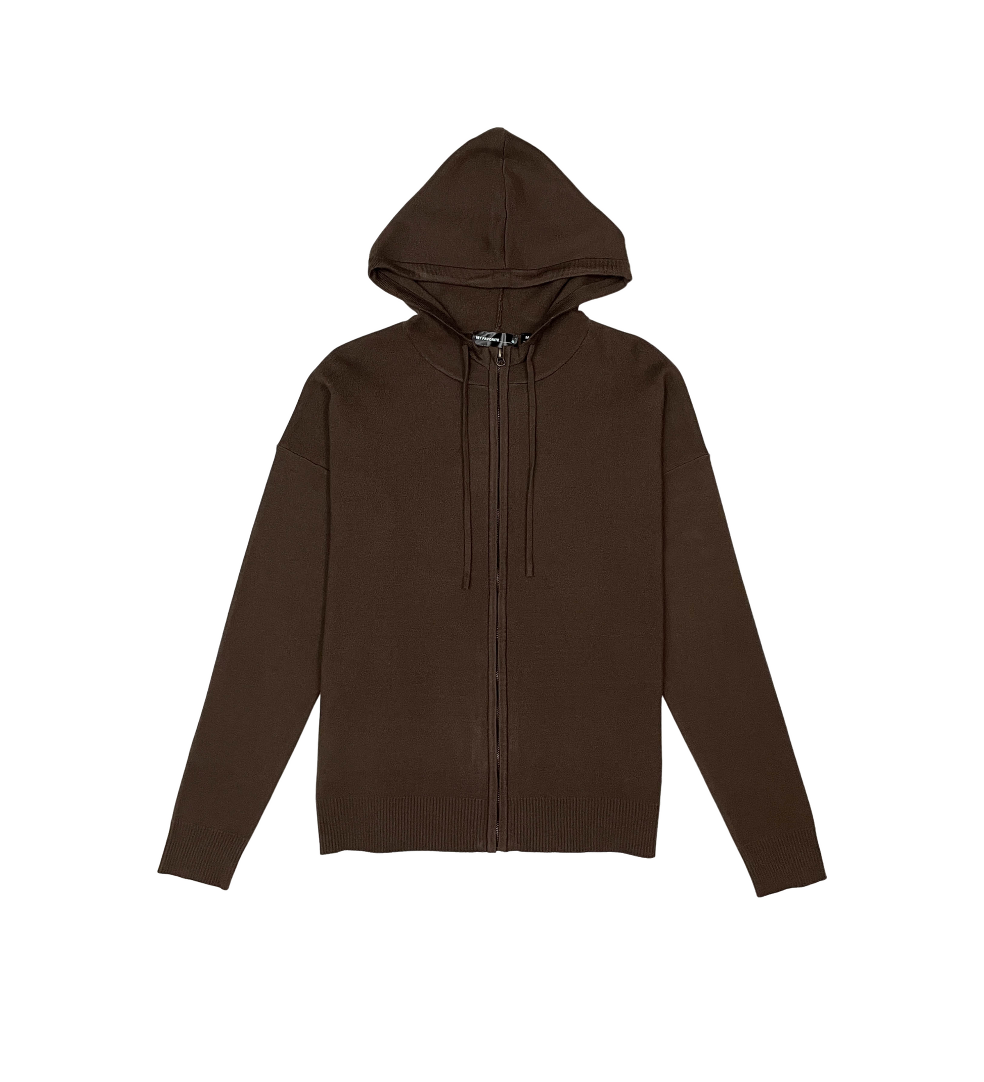 Viscos Poly Double Knit Zip Up Hoodie - Cream Heather | My Favorite _11