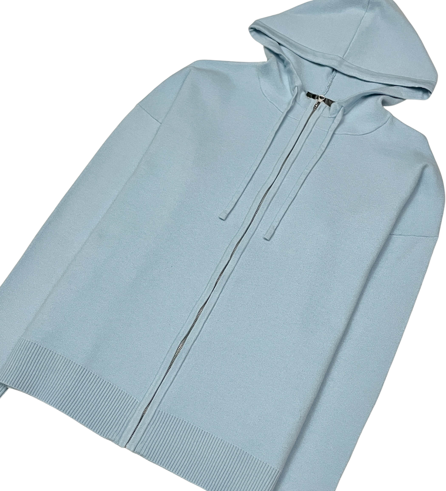 Viscos Poly Double Knit Zip Up Hoodie - Cream Heather | My Favorite _15