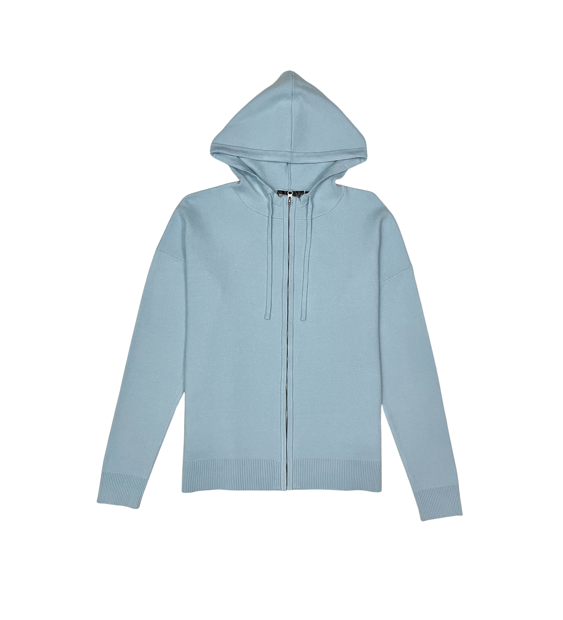 Viscos Poly Double Knit Zip Up Hoodie - Cream Heather | My Favorite _13