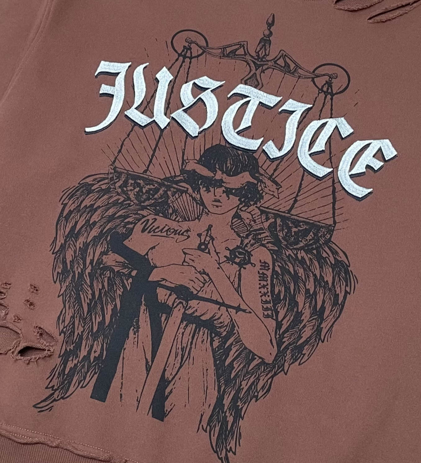 Justice Distressed Crewneck