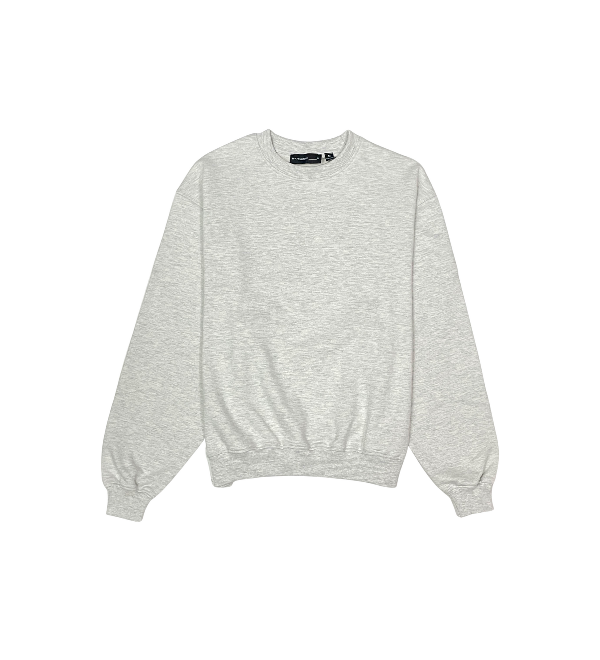 French Terry Crewneck Sweater - Black | My Favorite _5