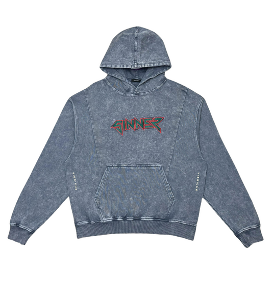 Sinners Apple Hoodie - Grey | Vie+Riche
 _1