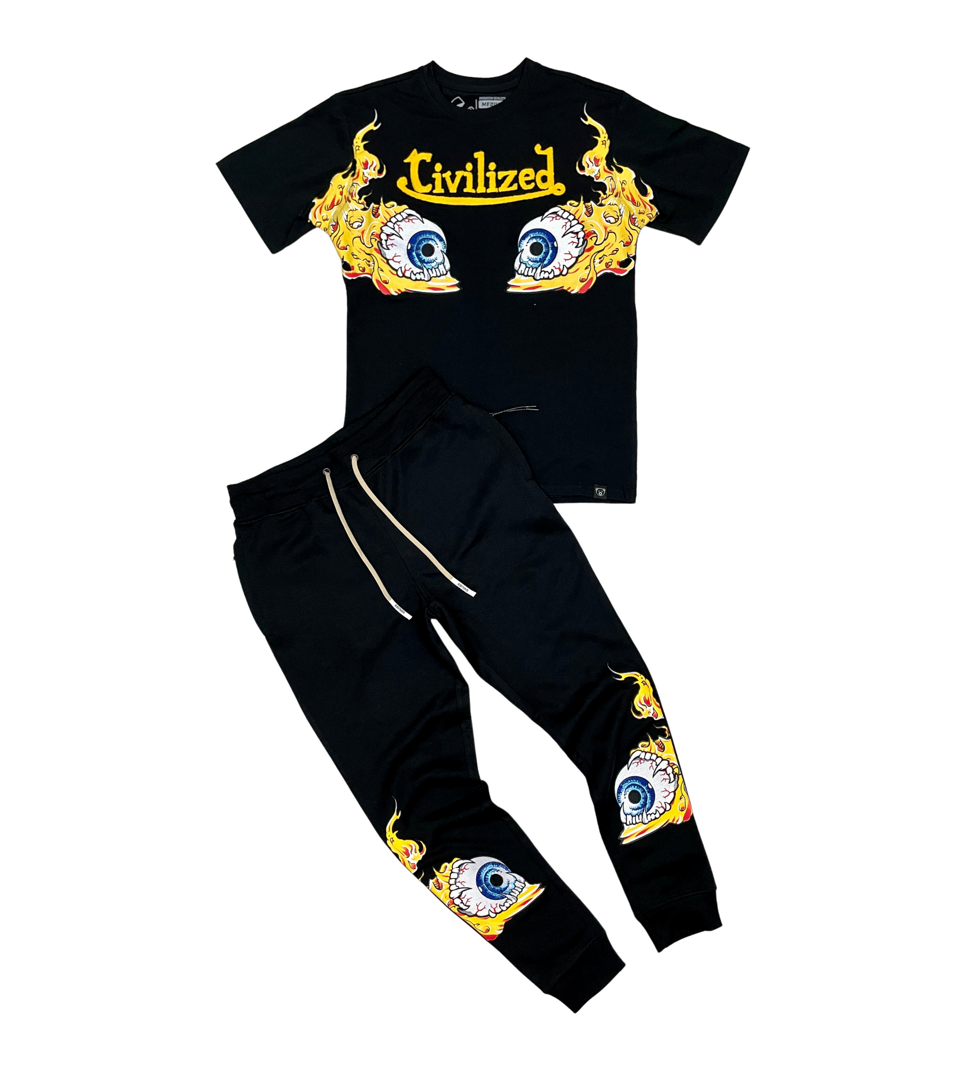 Eyes T-Shirt Jogger Set | Civilized Clothing Brand