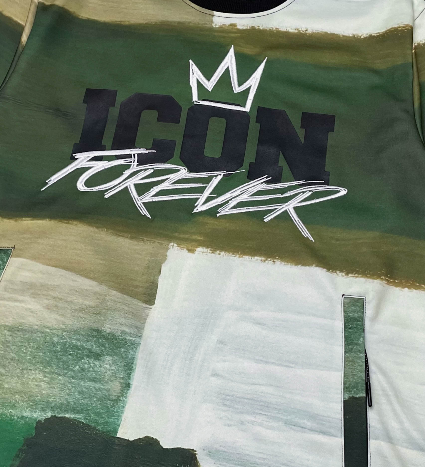 Icon Embroidered Poly Jersey Jogger Set