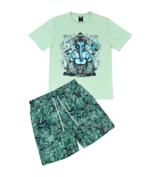 Ganesha Tshirt Short Set