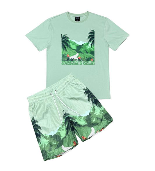 Adventure Is Calling Tshirt Short Set