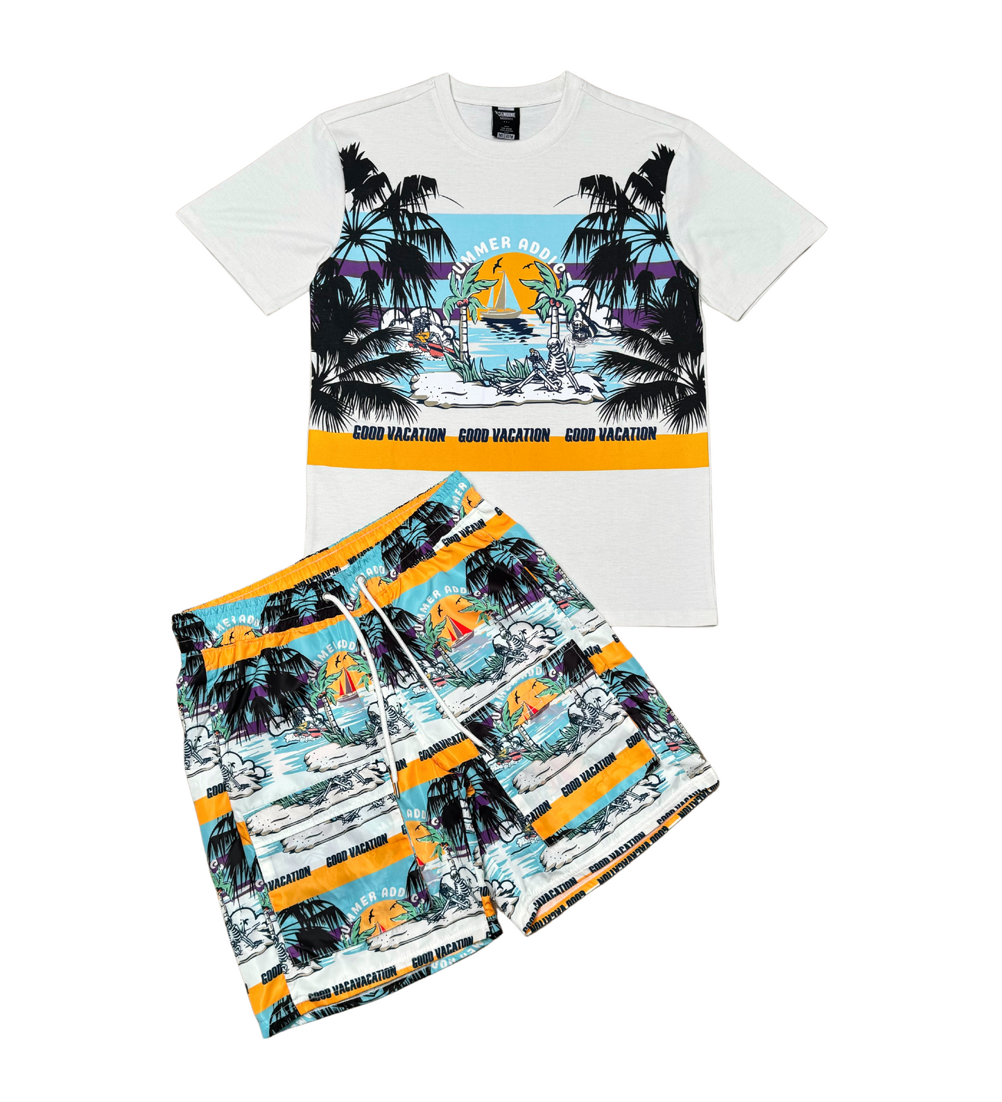 Good Vacation Tshirt Short Set