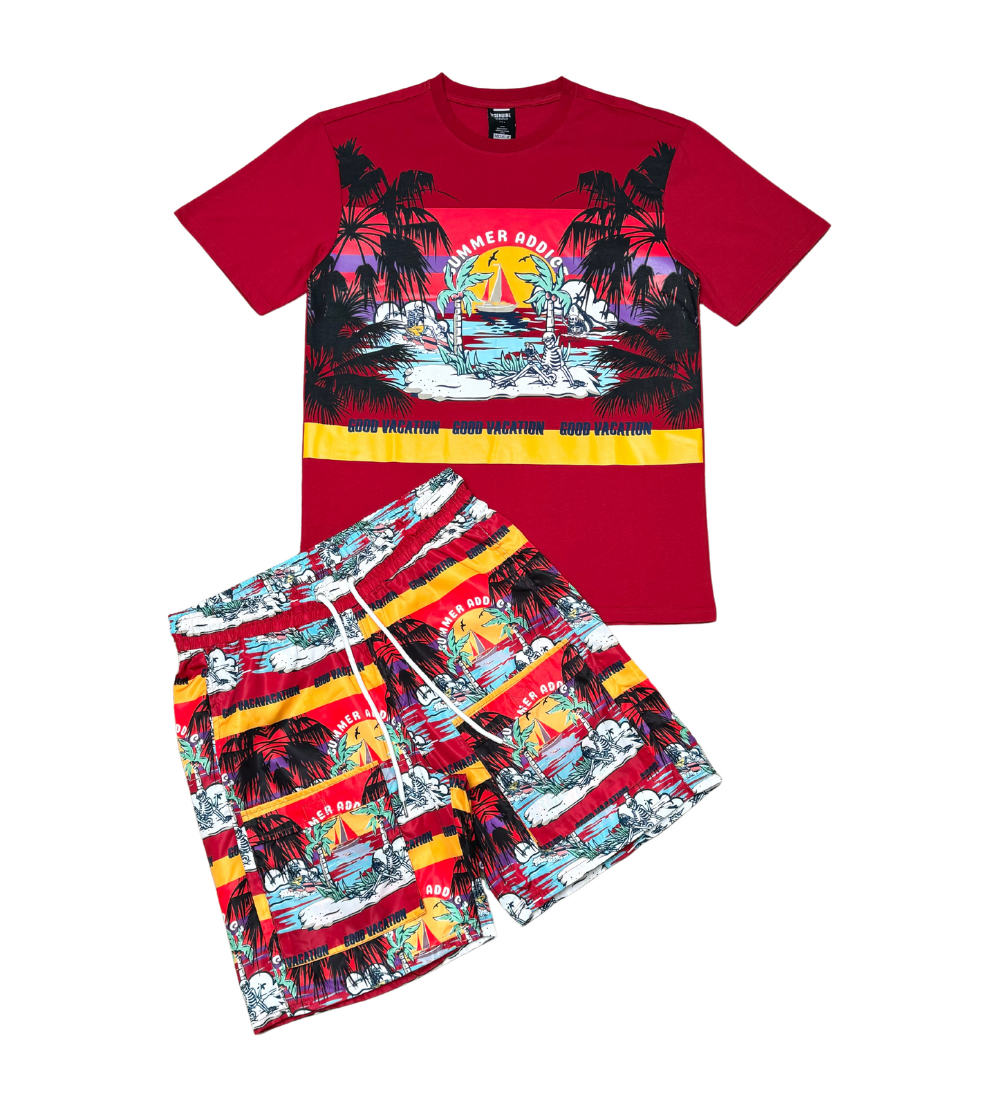 Good Vacation Tshirt Short Set