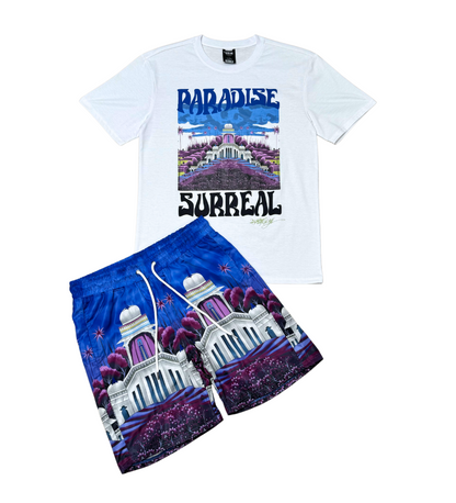 Paradise Surreal Tshirt Short Set