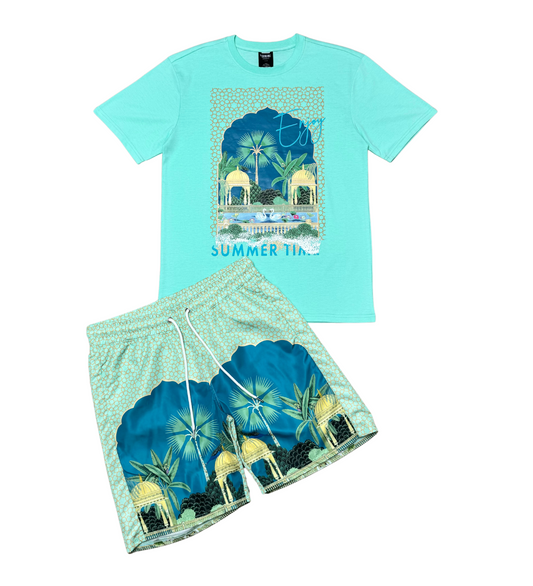 Summer Time Tshirt Short Set