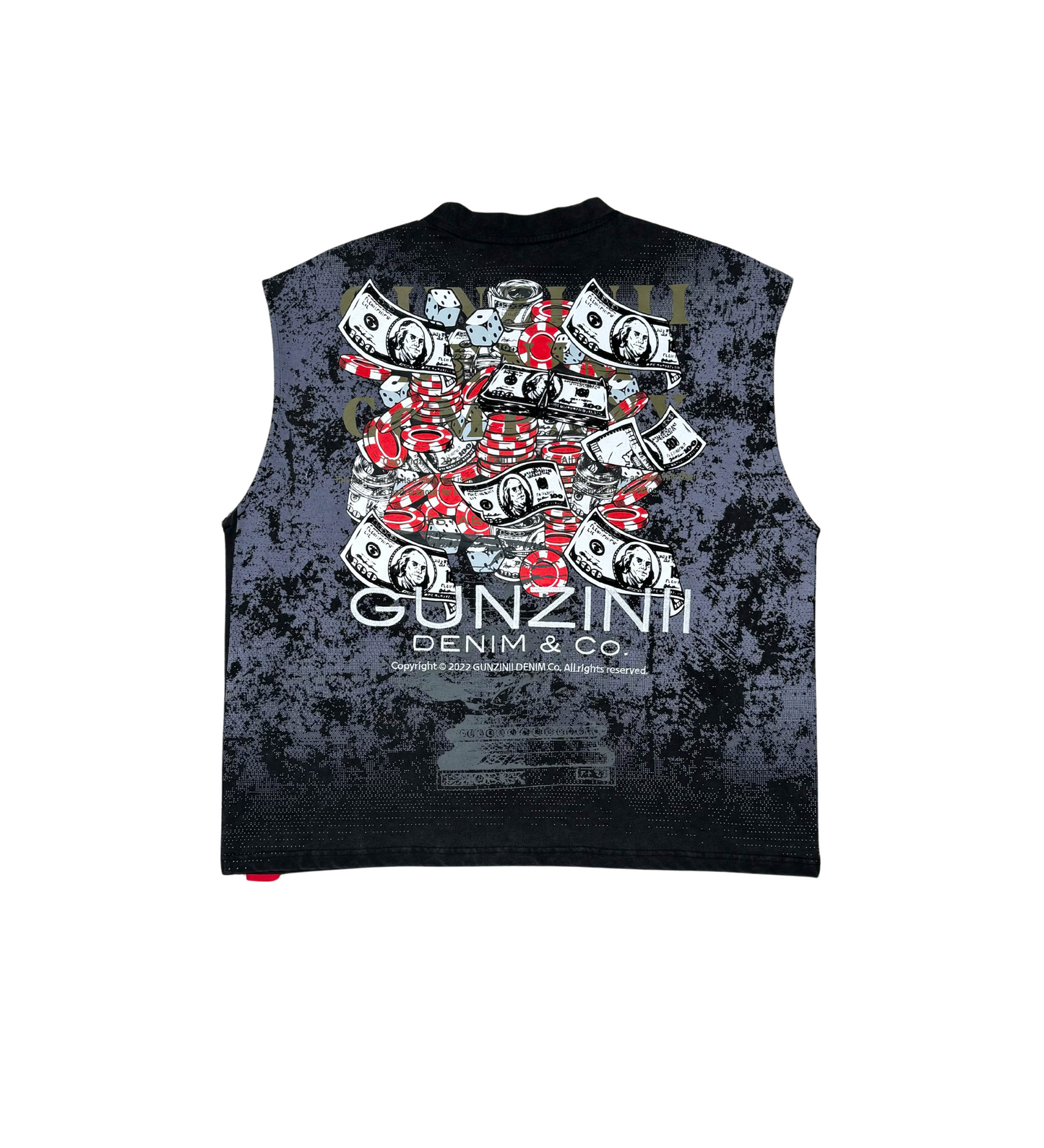 Gunzinii Money Dice Sleeveless Top Black 1