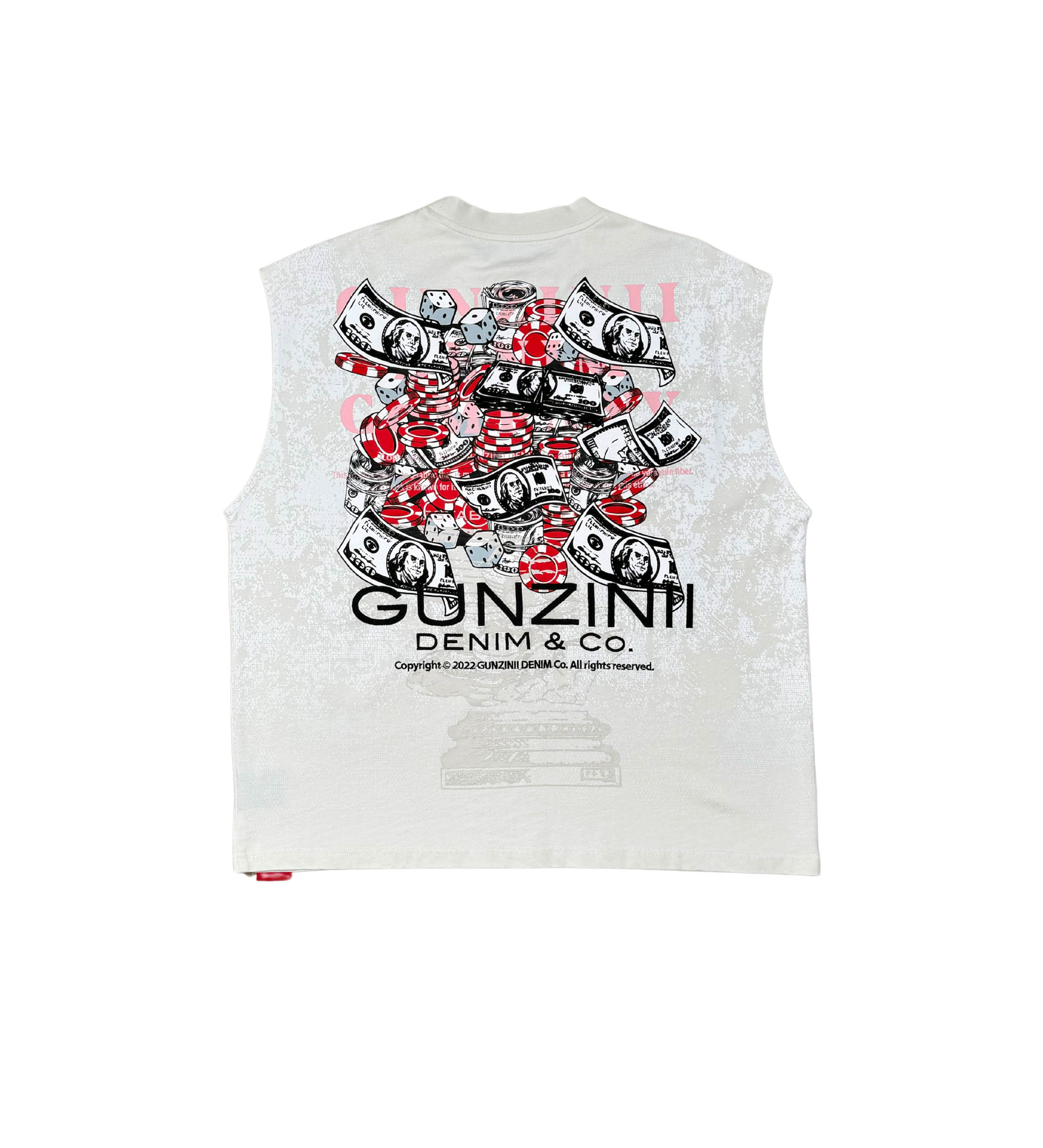 Gunzinii Money Dice Sleeveless Top Natural 1