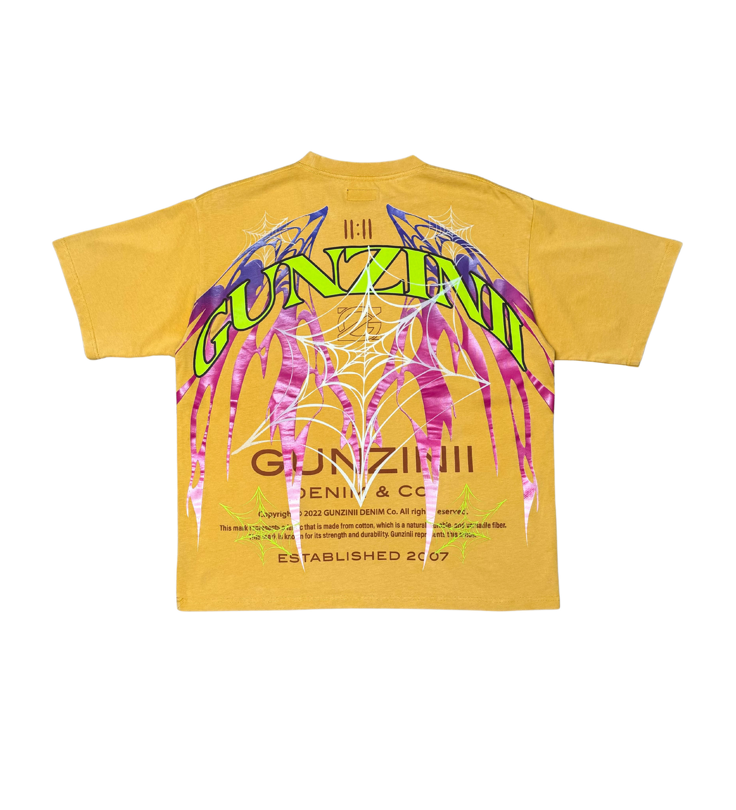 Gunzinii Web Tee Mustard 1