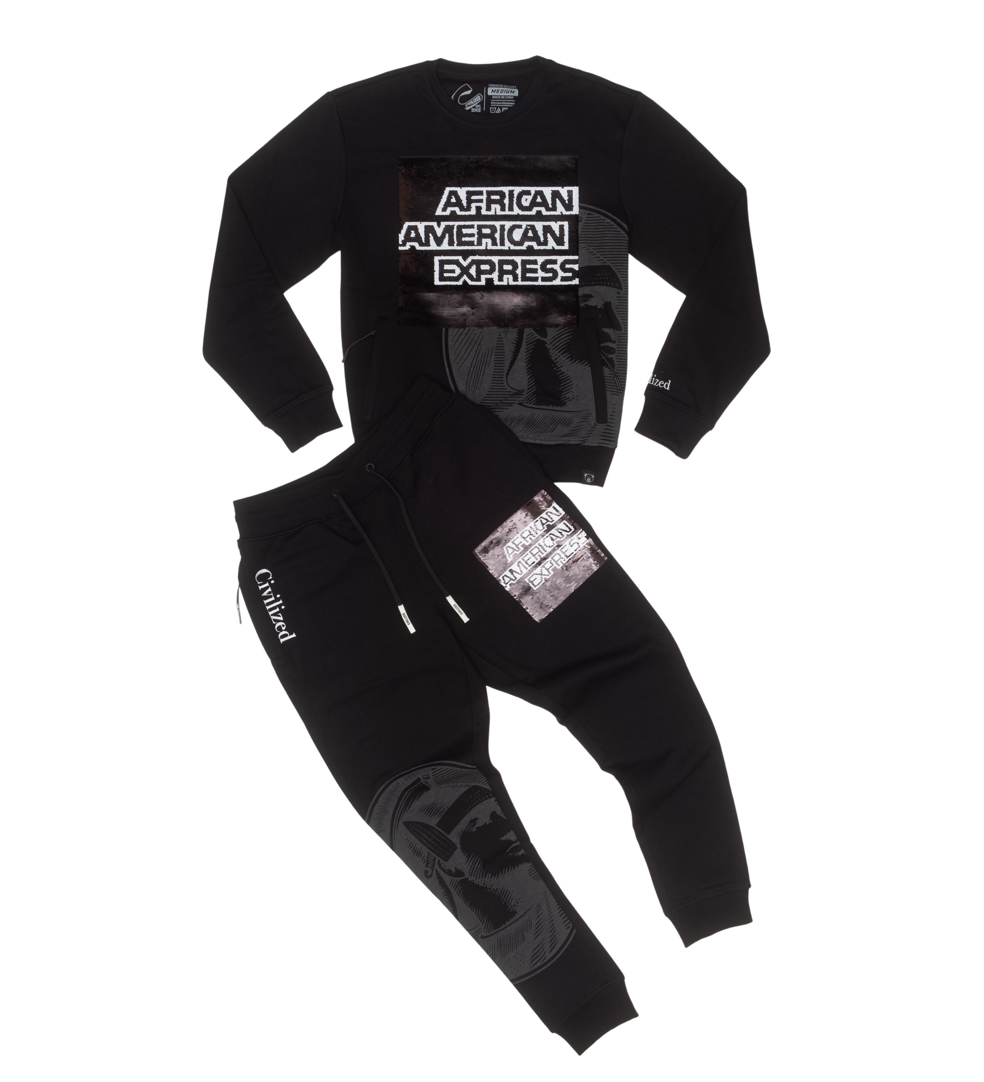 African American Express Jogger Set | Civilized Clothing Brand