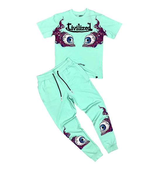 Eyes T-Shirt Jogger Set | Civilized Clothing Brand