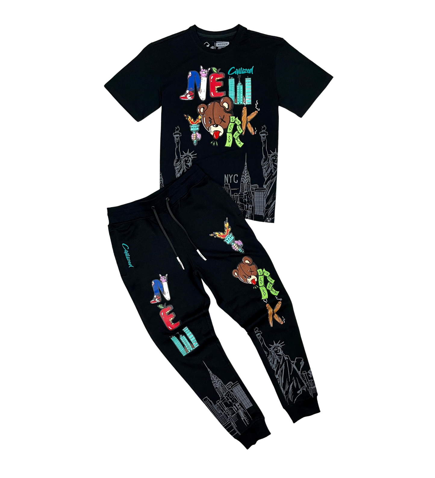 New York Civilized T-Shirt Jogger Set | Civilized Clothing Brand